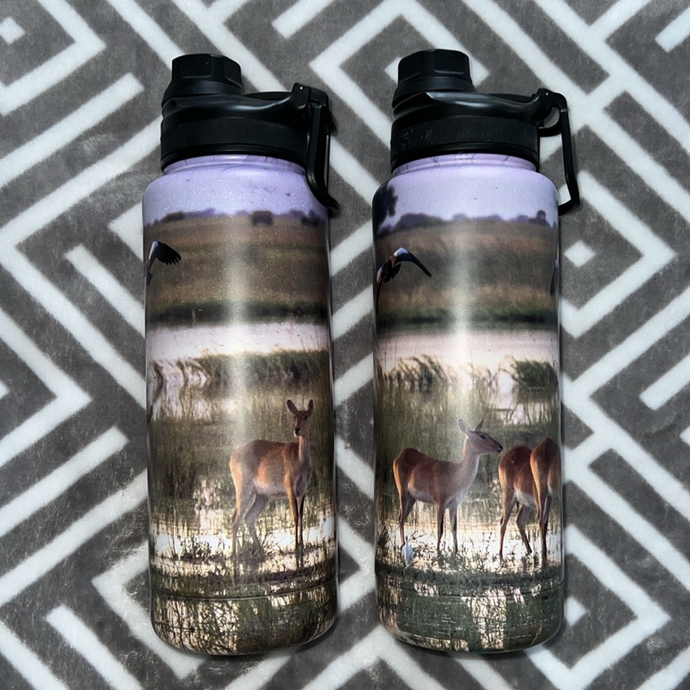 Set of 2-40 oz stainless insulated water bottles NWT never used